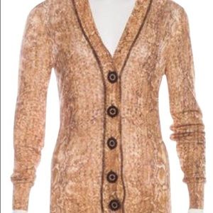 Tory Burch snake animal print cardigan lightweight